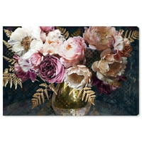 Wynwood Studio Canvas Kraljevski buket cvjetni i botanički cvjetni cvjetni platno platno print ljubičasto metalno