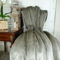 Ručno tkani pokrivač od sivog krzna faa iz mumbo-a