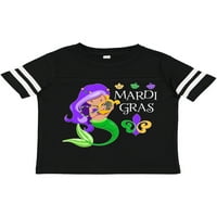 Poklon majica za dječaka ili djevojčicu u stilu Mardi Grasa s malom sirenom, harfom i perlicama