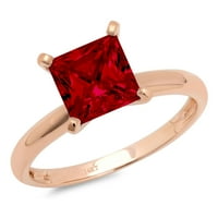 18k dijamantni dijamantni prsten od ružičastog zlata od 10,5 dijamanta s prozirnim simuliranim dijamantom od 10,5
