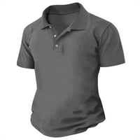Muške košulje Muška majica za golf ležerna sportska majica s izrezom u obliku slova U i rebrastim ovratnikom kratkih