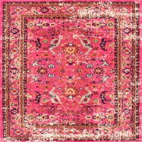Cvjetni tepih od 2' 6 8', ružičasti