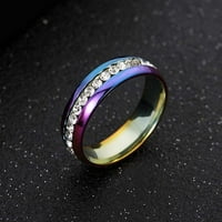 Prstenovi za žene pokloni za Valentinovo Unise kristalni prsten od nehrđajućeg čelika za muškarce i žene modni