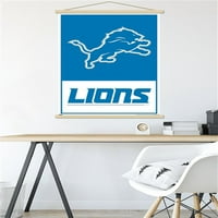 Detroit Lions - zidni plakat s logotipom u magnetskom okviru, 22.37534