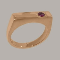 Muški prsten od ružičastog zlata od 18 karata s prirodnim ružičastim turmalinom britanske proizvodnje - opcije