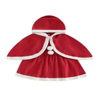 Izbor / Božićna haljina za djevojčice; krpena haljina princeze bez rukava s kaputom s kapuljačom