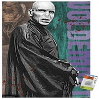 Čarobni svijet: Hari Potter-Voldemort s čarobnim štapićem zidni poster s gumbima, 22.375 34