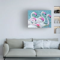 Ben Heine 'plamen flamingosa 3' platna umjetnost