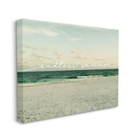 Stupell Industries beskrajna ljetna plaža valovi Obala obalna galerija slika omotano platno ispis zidne umjetnosti