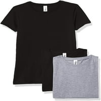 Jednobojne majice kratkih rukava s okruglim vratom za djevojčice, pamuk, Lavanda, Lavanda
