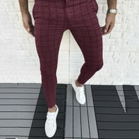 Jacenvly muške hlače zazor dugih odijela hlače srednji struk džepni kvadratni radne hlače za muškarce odijevaju