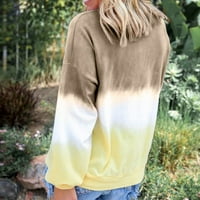 Strungten ženski vrhovi dugih rukava znojevi o-vratni gradijent kontrast boja dugi rukavi gornji pulover majice