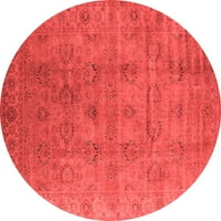 Ahgly Company zatvoreni okrugli orijentalni crveni industrijski prostirke, 5 'krug