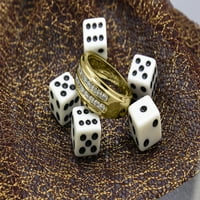 Halo Jewelers 1. 10K okruglo dijamantno žuto zlato, muški dvoredni zaručnički prsten, muški nakit