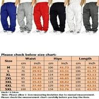 Muške hlače s elastičnim strukom u struku odjeća za slobodno vrijeme ravne teretne hlače za jogging hlače od flisa