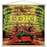 Comics Comics-Loki-Thor Zidni plakat u drvenom magnetskom okviru, 22.37534