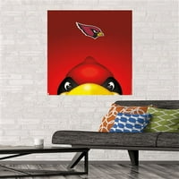 Arizonski kardinali-maskota S. Prestona veliki crveni plakat na zidu, 22.375 34