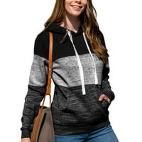 Gotyou Hoodies ženska kapuljača s dugim rukavima u boji Blok Patchwork labavi gornji čvrsti džemper zima