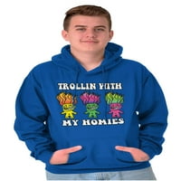 Troll memovi nasmijana Trollface majica s kapuljačom ženske muške marke od 5 inča
