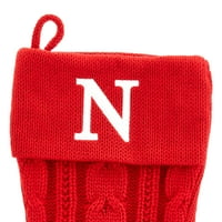 Monogramsko pismo odmora n pletena čarapa, crvena