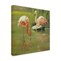 Zaštitni znak likovna umjetnost 'Flamingo II' platno umjetnost Chucka Lariveyja