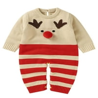 Ma & Baby Božićni kostim Dječaci Dječaci Zimi ROMPERS Xmas Pleteni džemper kombinezoni