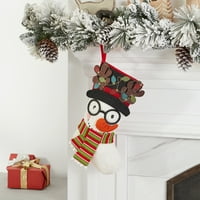 Snjegović za odmor s naočalama božićna čarapa, 20