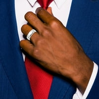 Zaručnički prsten od bijelog karatnog zlata standardne udobnosti veličine 10