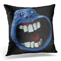 Crtani internetski meme iznenađen zauvijek sam momak bijes lice 3D prikaz crne jastuke jastuka jastuka