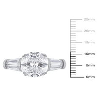 Zaručnički prsten od srebra od kubičnog cirkonija od 6 karata