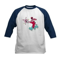 Cafepress - Power Rangers Red Ranger Kic Kids Baseball majica - Dječji pamučni baseball dres, košulja s rukavima