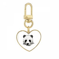 Kinesko nacionalno blago Panda s obrisom zlatnog srca metalni držač za ključeve