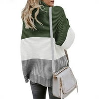 Ženski džemperi s visokim vratom u donjem dijelu leđa-ležerni pulover s visokim vratom s dugim rukavima, ženski