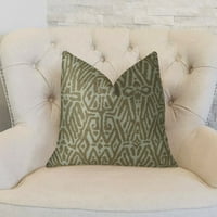 Luksuzni ručno izrađeni jastuk u svijetlosmeđoj i krem boji 18 inča 18 inča