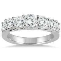 Ženski dijamantni prsten od dva karata od bijelog zlata od 14 karata