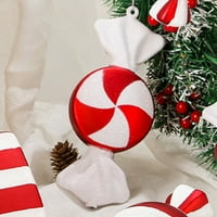 Viseći Božićni ukrasi od slatkiša, Božićni zanati od slatkiša, Ukrasi od trske za ukrašavanje božićnog drvca,