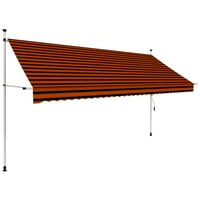 Ručna uvlačiva tenda u narančastoj i smeđoj boji 137,8