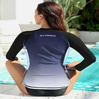 Ženski kupaći kostim sa zaštitom od sunca s patentnim zatvaračem i gradijentom s dugim rukavima, a-list