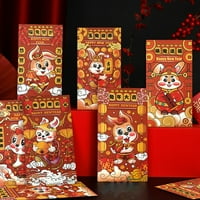 Novogodišnja crvena omotnica, svečani rekviziti za festival crtića u kineskom stilu, crvene omotnice s printom