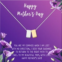 Majčin dan poklon Bo ogrlica za mamu, poklon bo za nju, nakit za majčin dan za nju, ogrlica od nehrđajućeg čelika