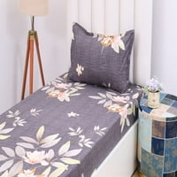 Rd Trend Glace Cotton Tiskani tc jednostruki elastični ugrađeni krevet s jednim poklopcem jastuka