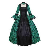 Haljine za žene Plus veličine ženske čipkaste haljine u obliku kroja četvrtastog kroja dugih rukava Maksi gotičke
