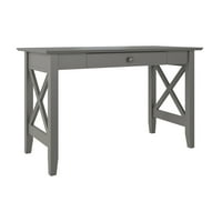 Dizajnerski stol s ladicom u sivoj boji