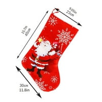 Sretne božićne čarape plišano drvo viseće poklon bombone velike čarape ukras