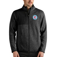 Muška Antigua HEATHED Black Chicago Fire Fortune Full-Zip jakna