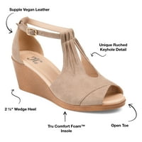 Kolekcija Journee Womens Kedzie tru Comfort pjena široka širina PEEP noga sandale
