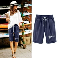 Ljetne hlače za žene-modne kratke uske hlače s visokim usponom s elastičnim džepovima, sportske polukombinezone,