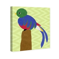 Wynwood Studio Animals Wall Art Canvas Otisci 'q za Quetzal' ptice - plava, zelena