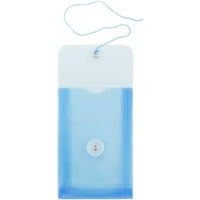 Plastične omotnice, 4.3x6.3, 12 pakiranja, plava, gumba, otvoreni kraj