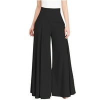 Ženske ljetne jesenske hlače na rasprodaji modne ženske Ležerne jednobojne elegantne hlače visokog struka širokih
